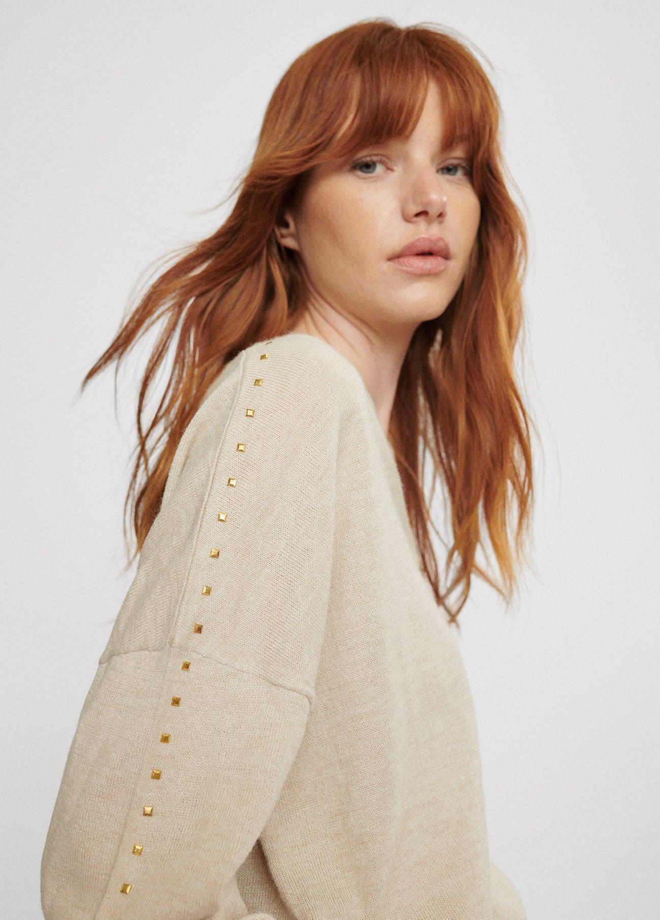 12461002-Studded sweater-Camel