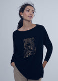 12461019-Animal print sweater-Black