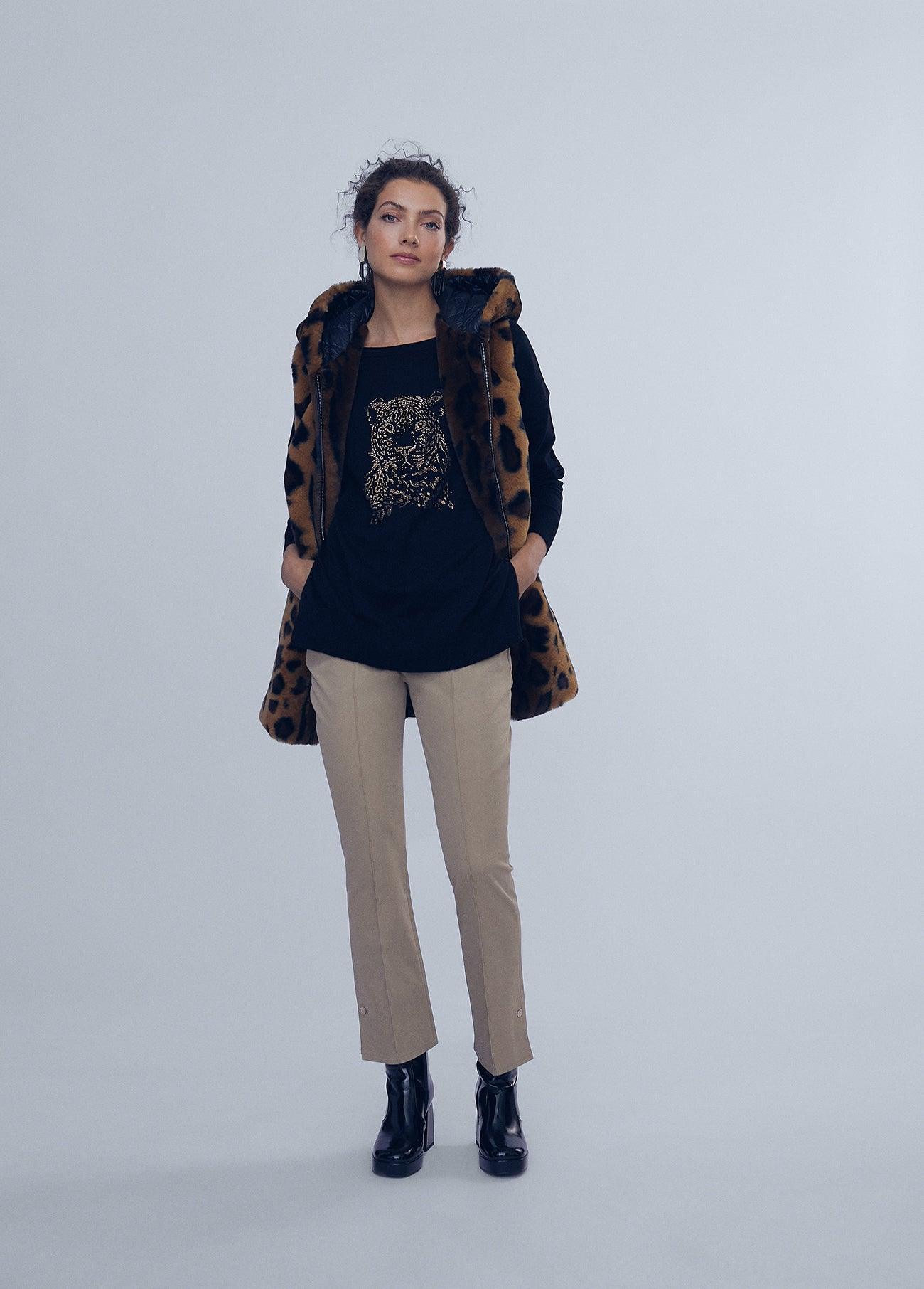 12461019-Animal print sweater-Black