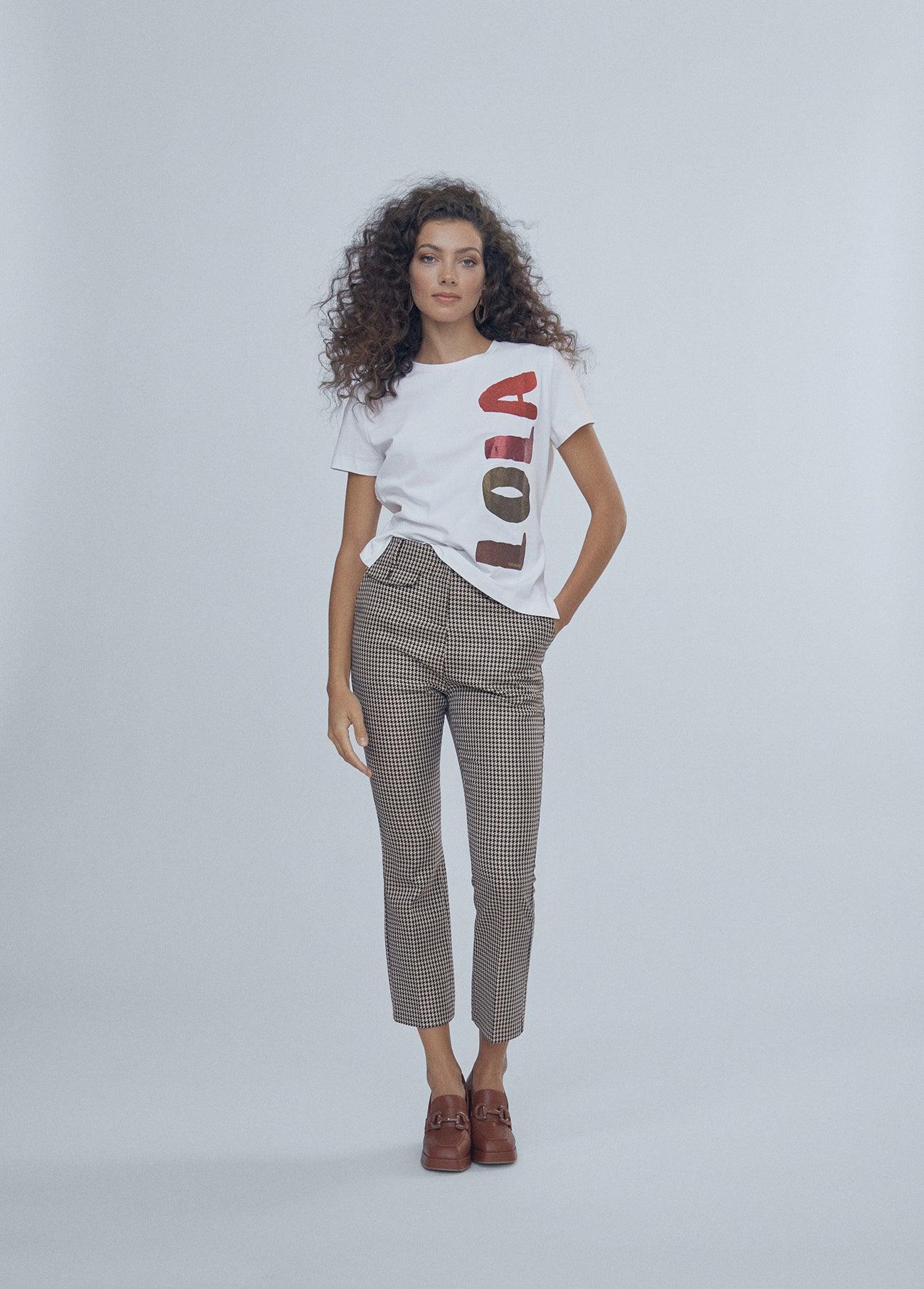 12462010-Lola glitter T-shirt with side slits-White