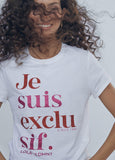 12462015-Short sleeve “Je suis exclusif” T-shirt-White