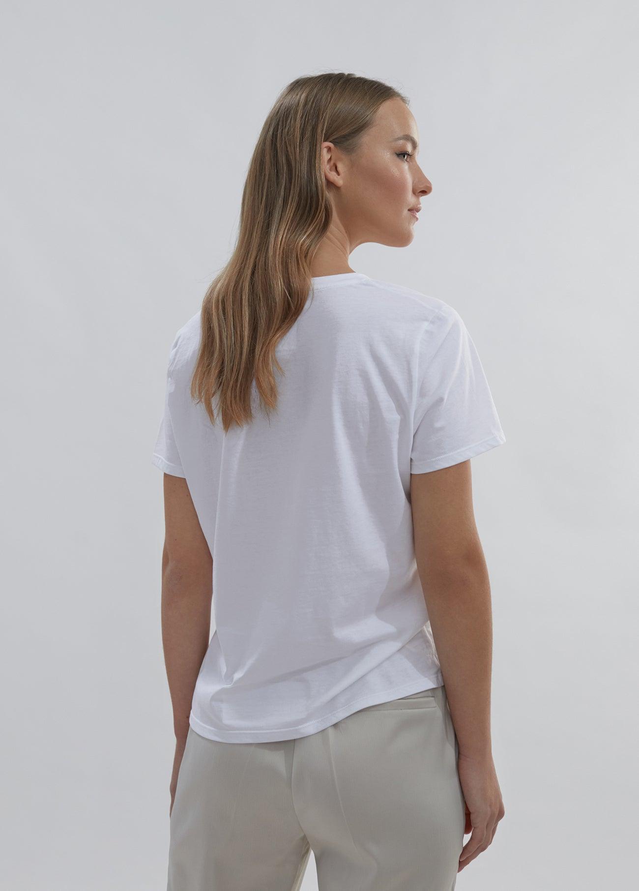 12462016-Short sleeve “Addicted” T-shirt-White