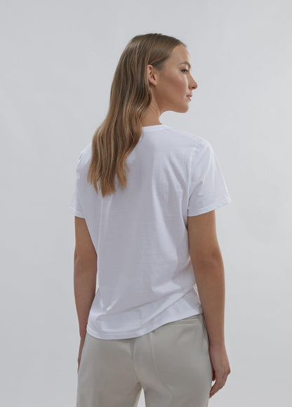 12462016-Short sleeve “Addicted” T-shirt-White
