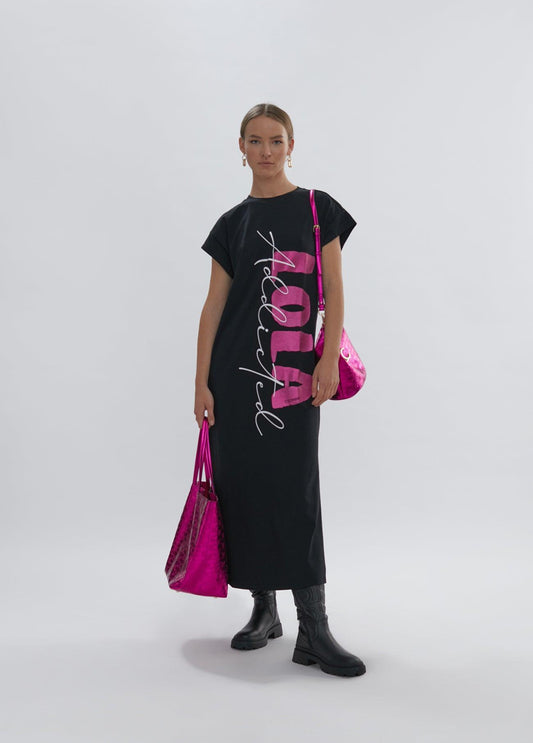 12462022-Midi “Lola Addicted” T-shirt-Black