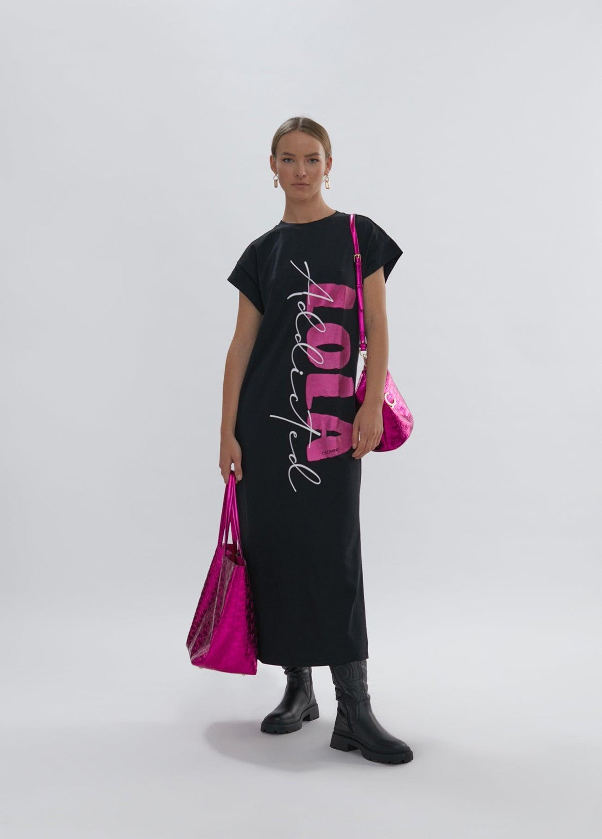 12462022-Midi “Lola Addicted” T-shirt-Black