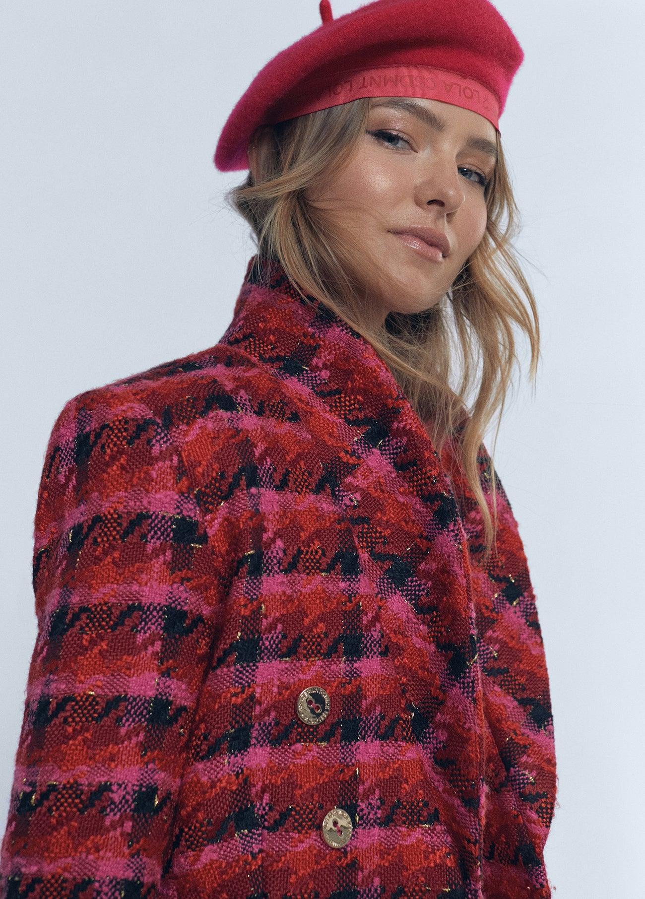 12463014-Fitted tweed blazer-Multi