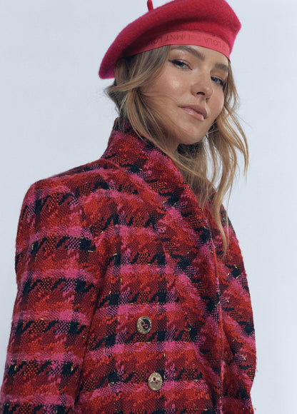 12463014-Fitted tweed blazer-Multi