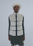 12464001-Fur waistcoat-White