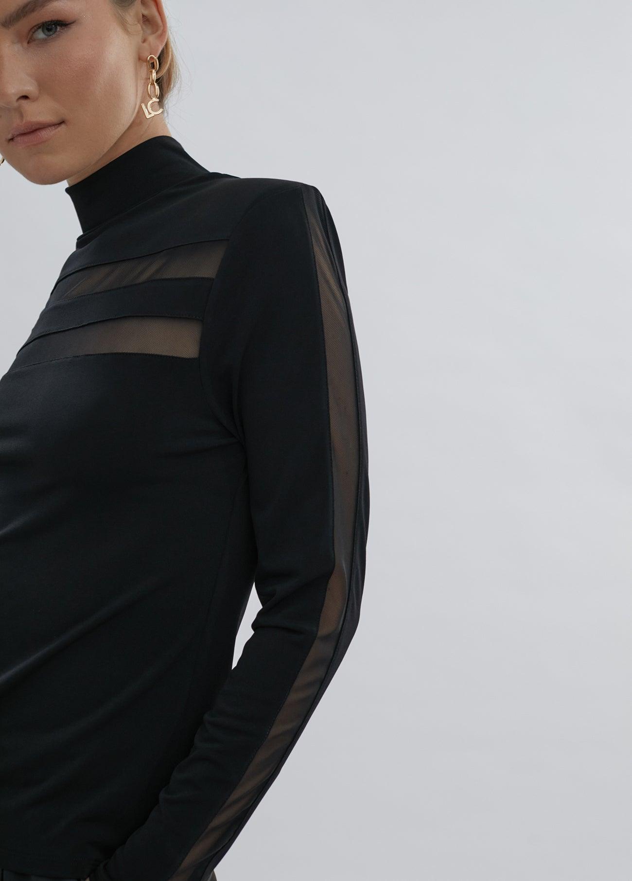 12464012-T-shirt with shoulder pads detail-Multi