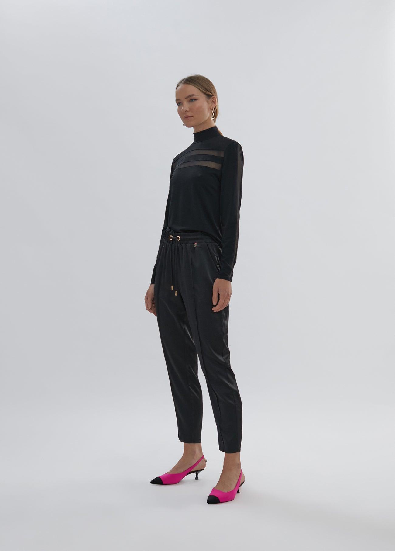 12464012-T-shirt with shoulder pads detail-Multi