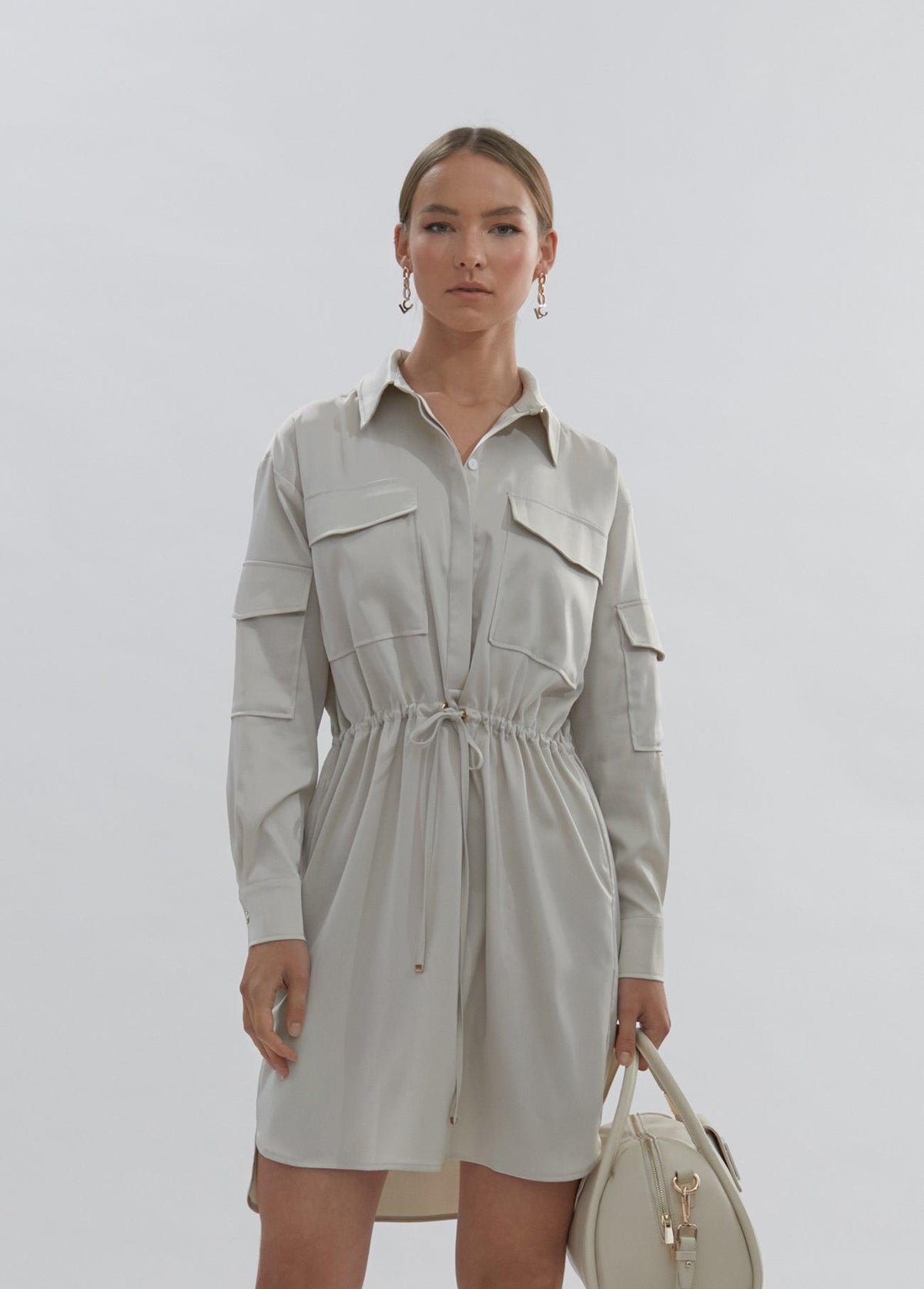 12465009-Satin dress-Ivory