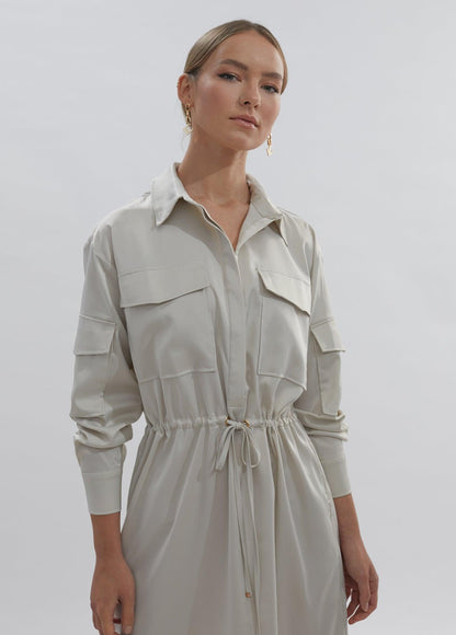 12465009-Satin dress-Ivory