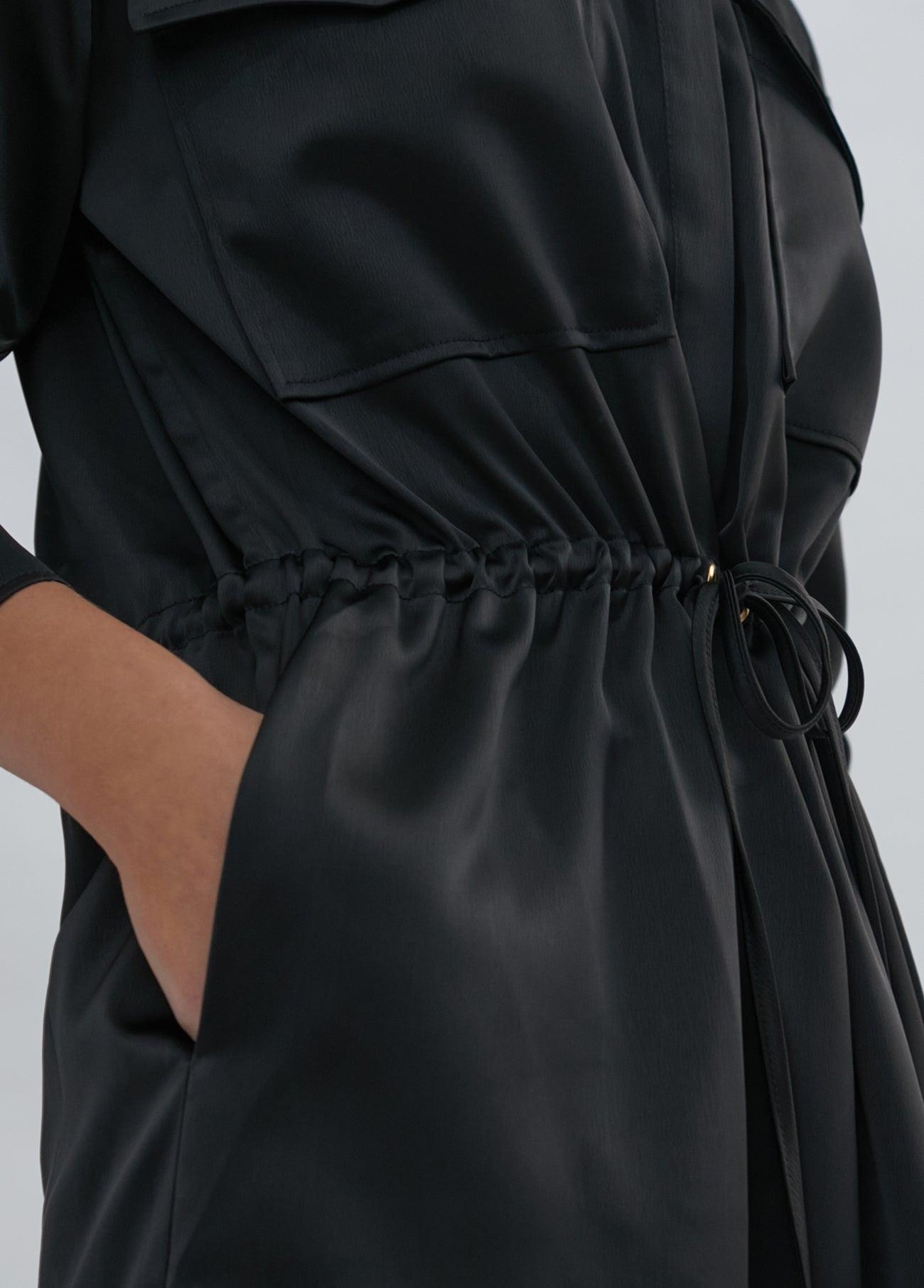 12465009-Satin dress-Black