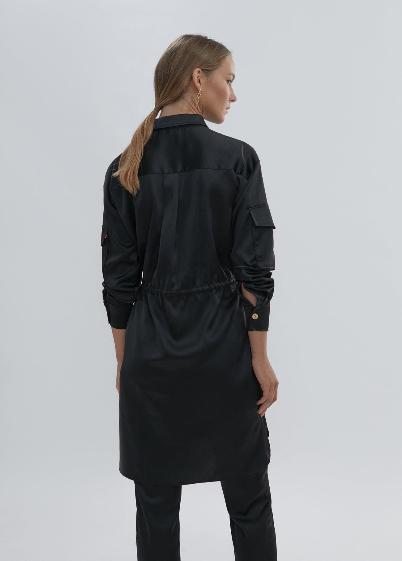 12465009-Satin dress-Black