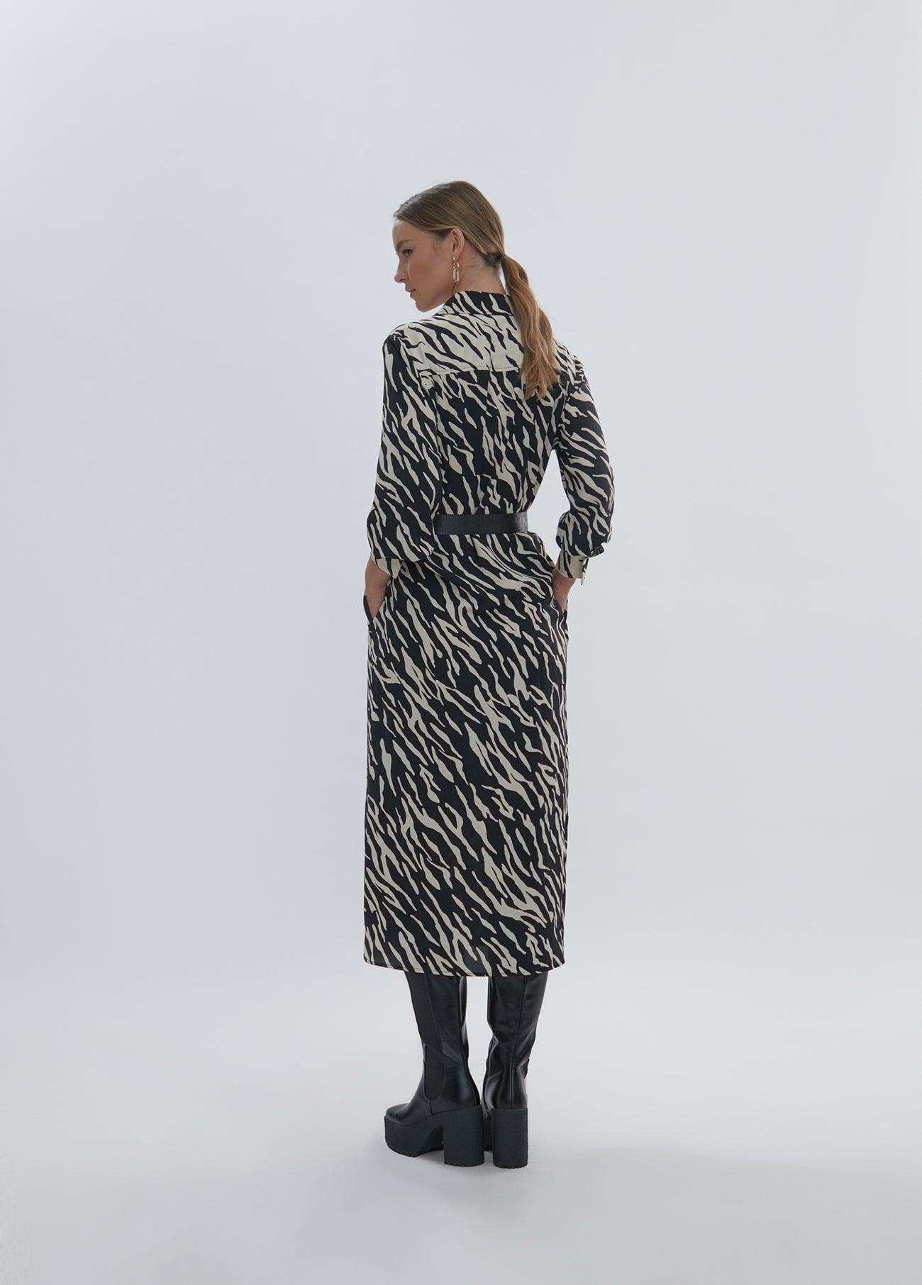 12465010-Zebra print dress-Multi