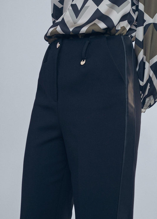 12467014-Faux leather trousers-Black