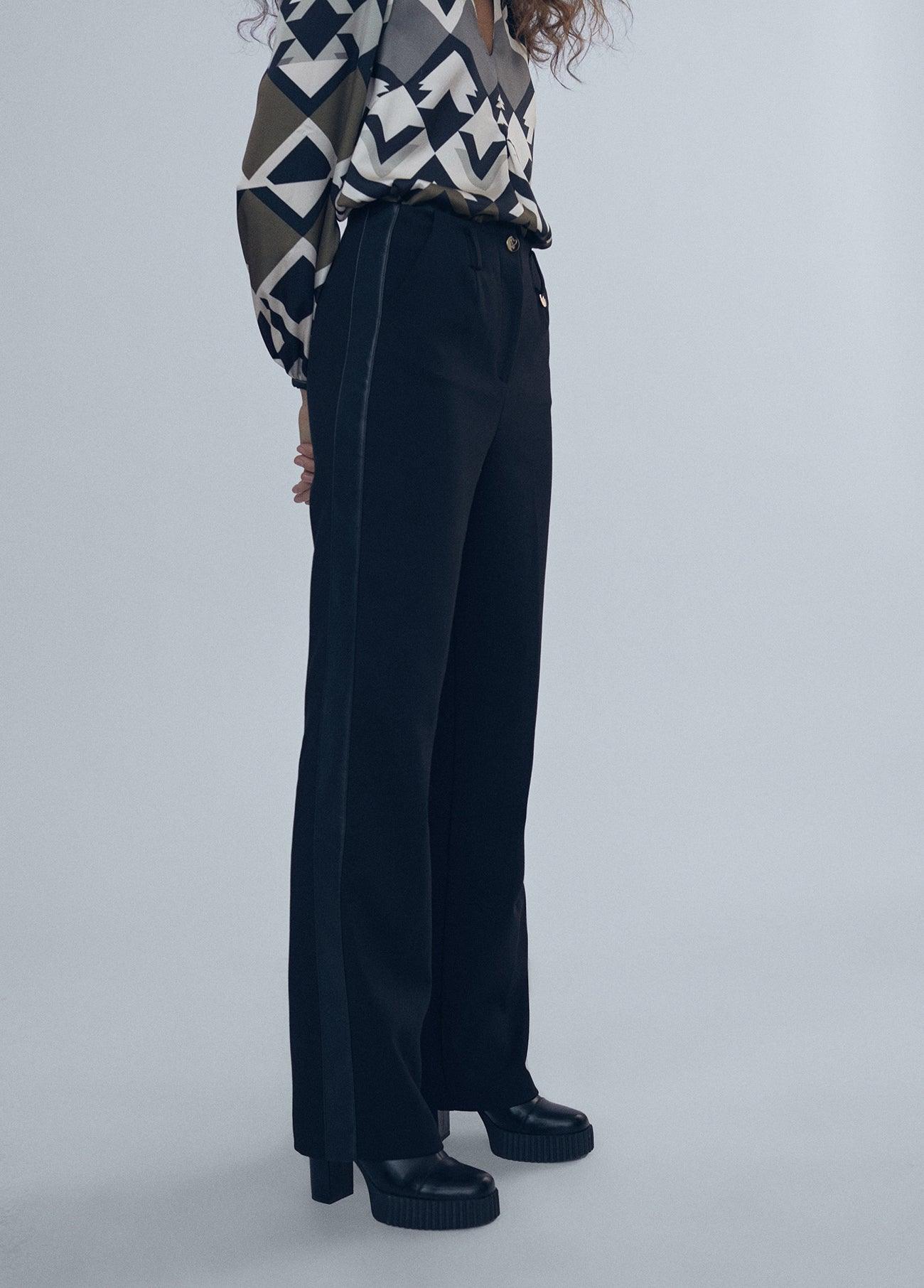 12467014-Faux leather trousers-Black