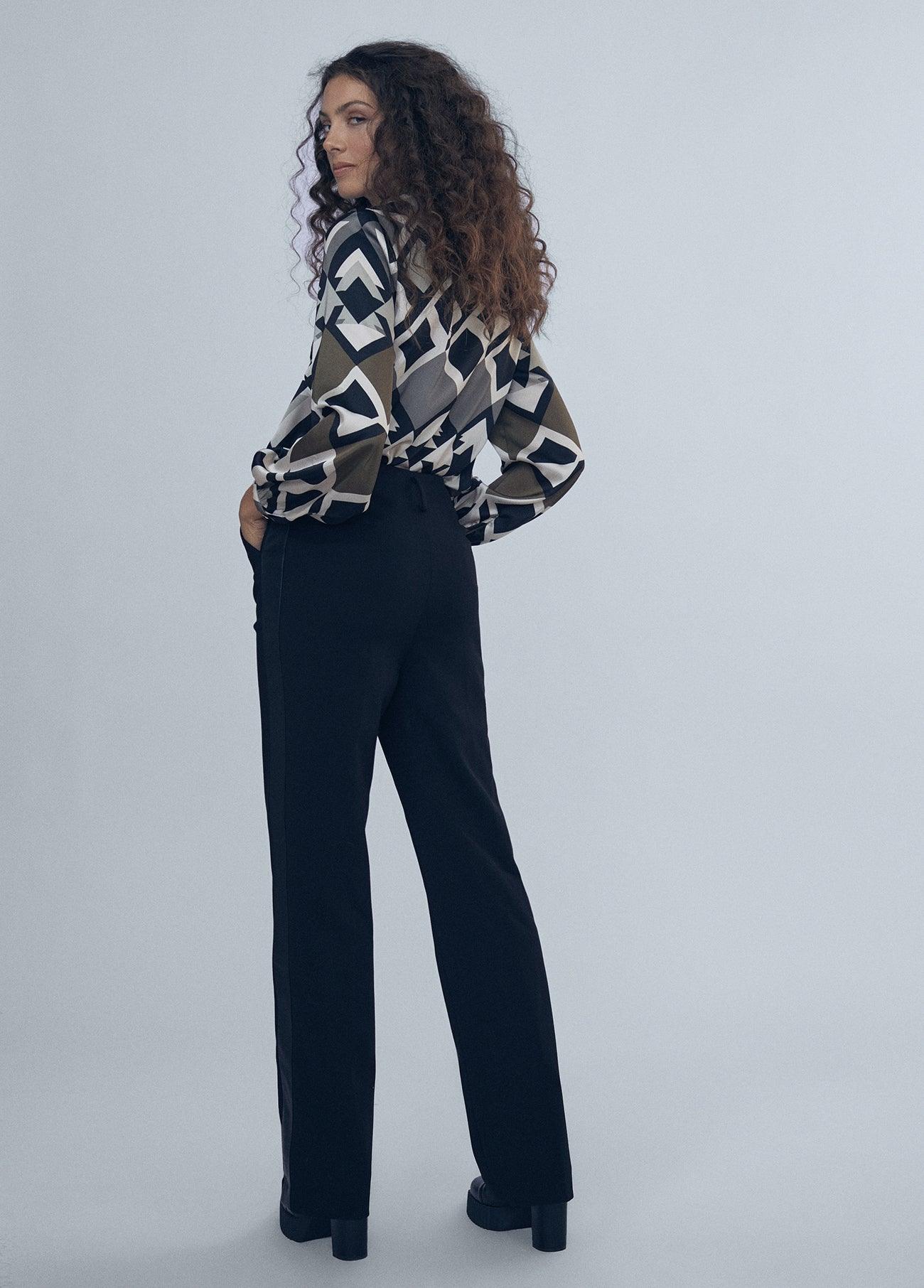 12467014-Faux leather trousers-Black