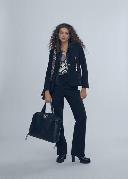 12467014-Faux leather trousers-Black