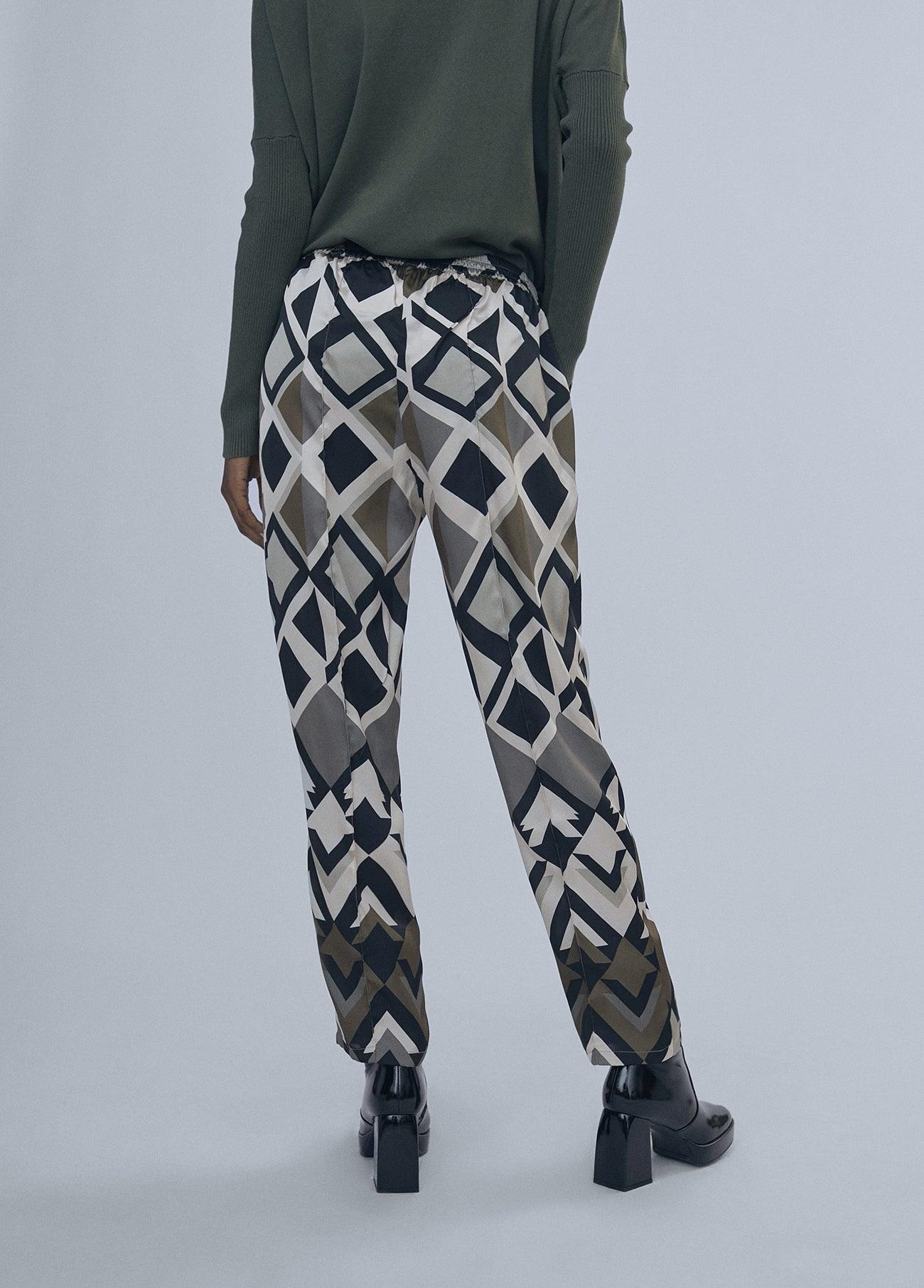 12467034-Geometric print joggers-Kaki
