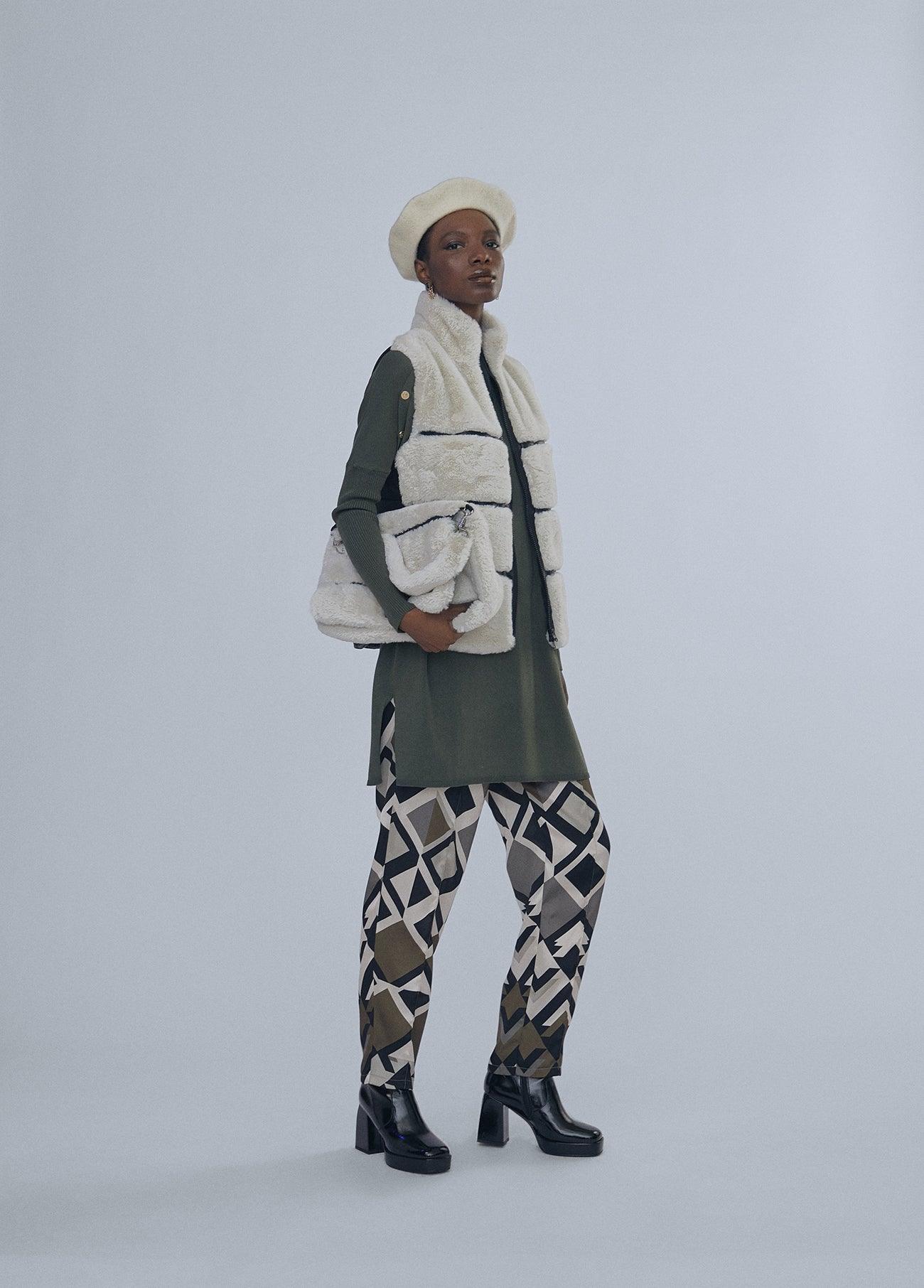 12467034-Geometric print joggers-Kaki