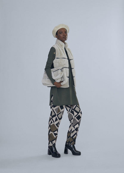 12467034-Geometric print joggers-Kaki