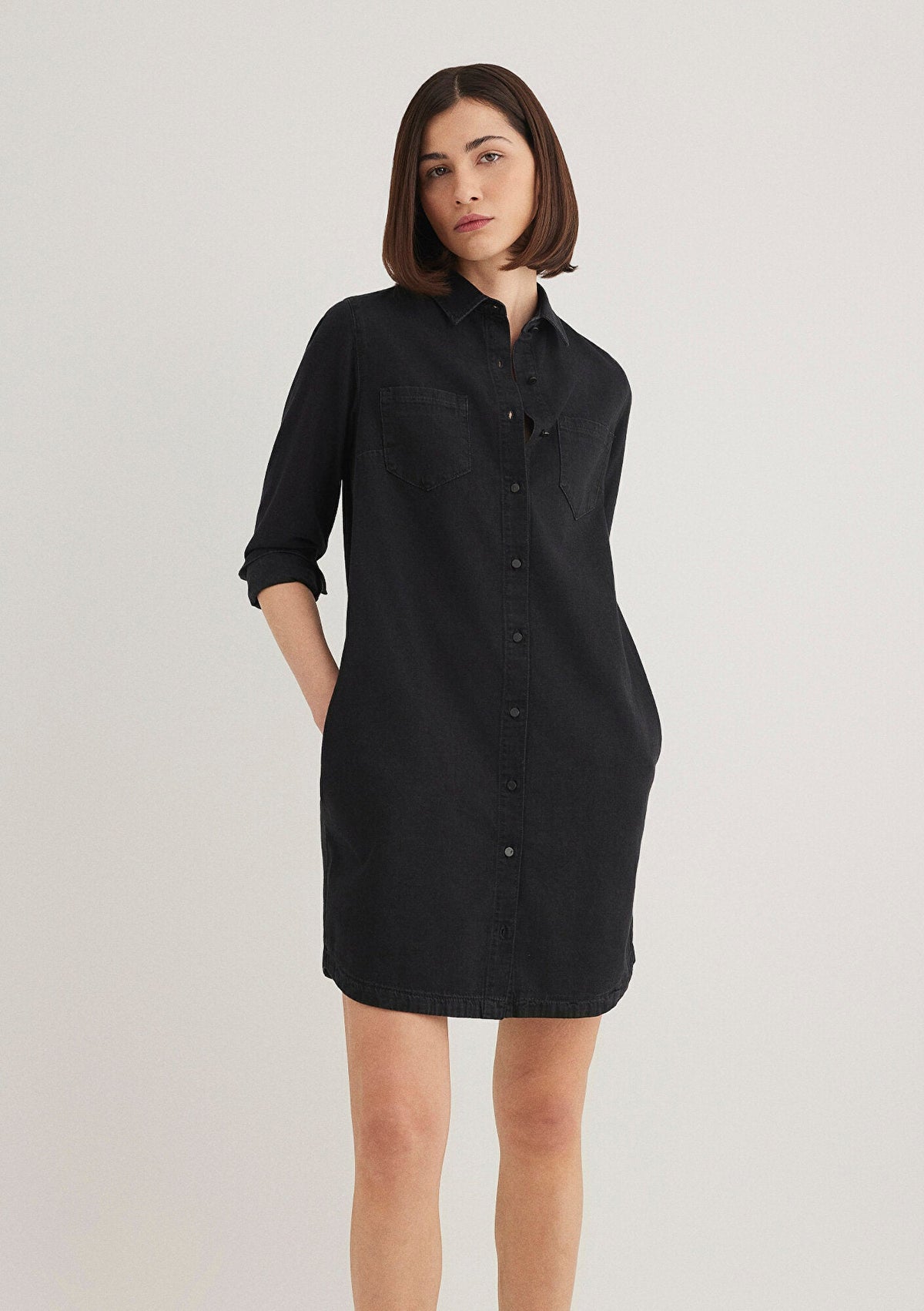 Liz Smoke Denim Jean Dress
