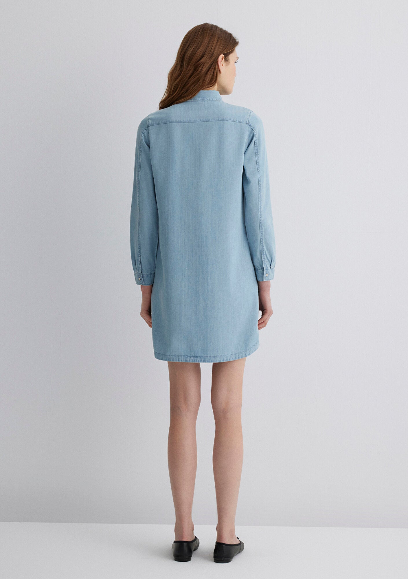 Liz Light Blue Gold Premium Jean Dress