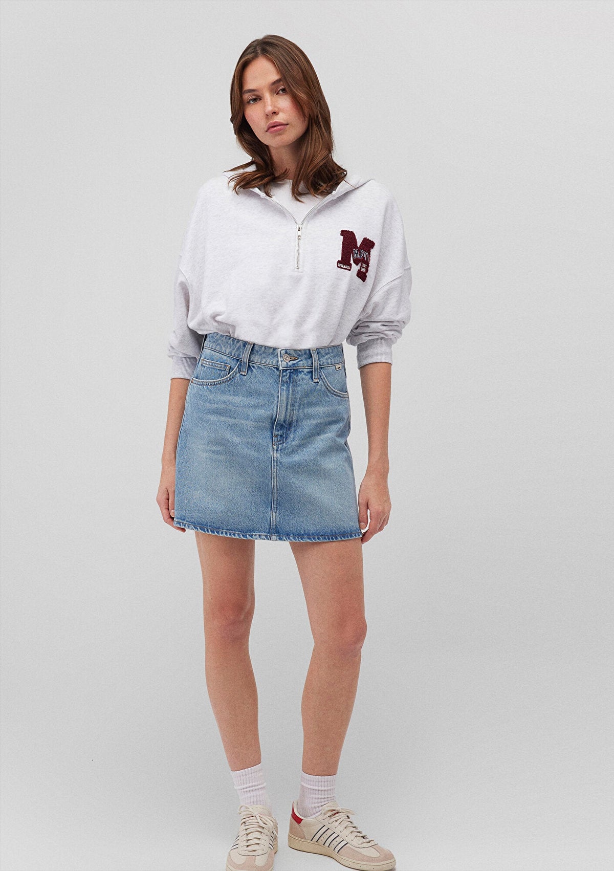 Bailey Shaded Blue Denim Jean Skirt