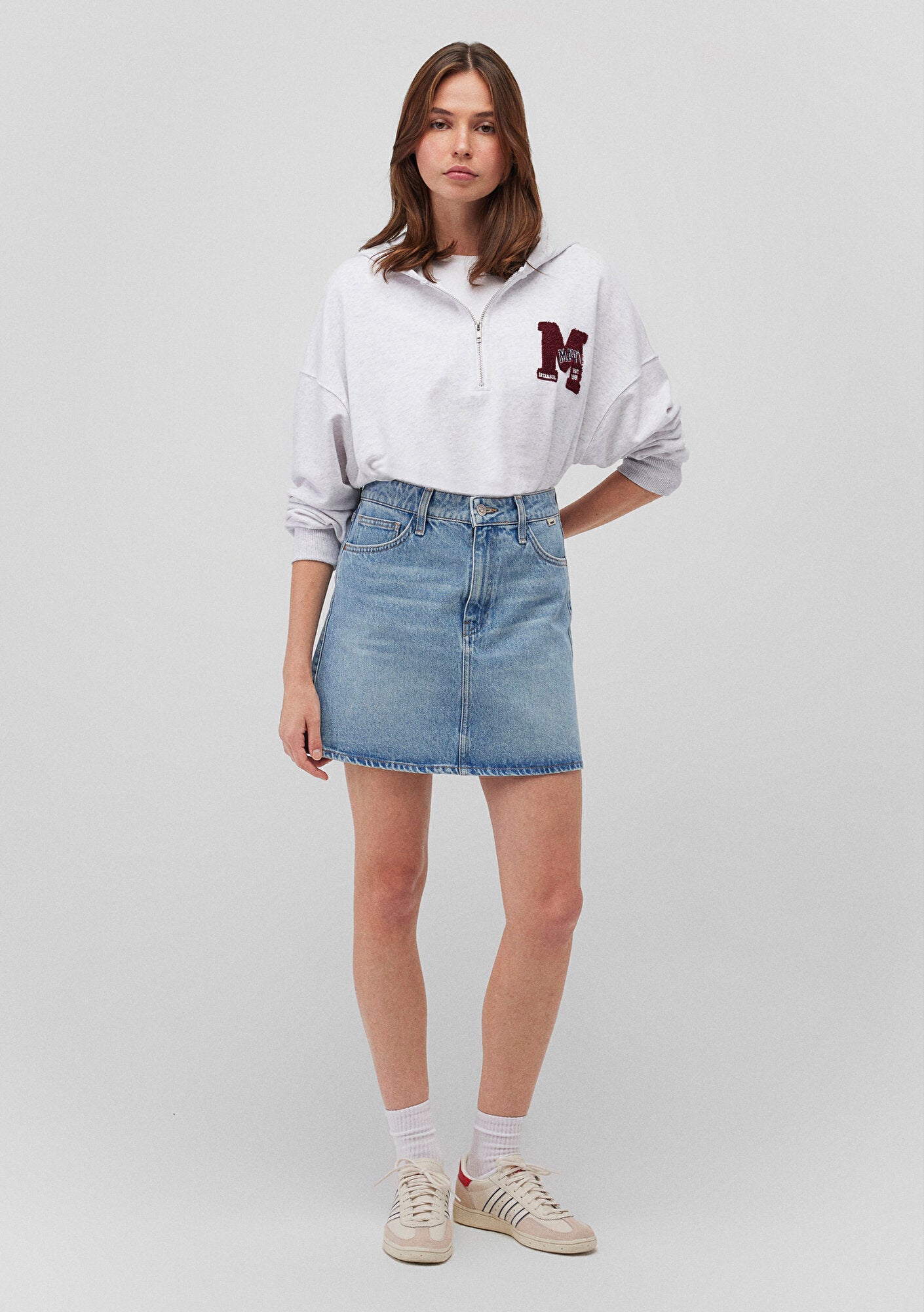 Bailey Shaded Blue Denim Jean Skirt