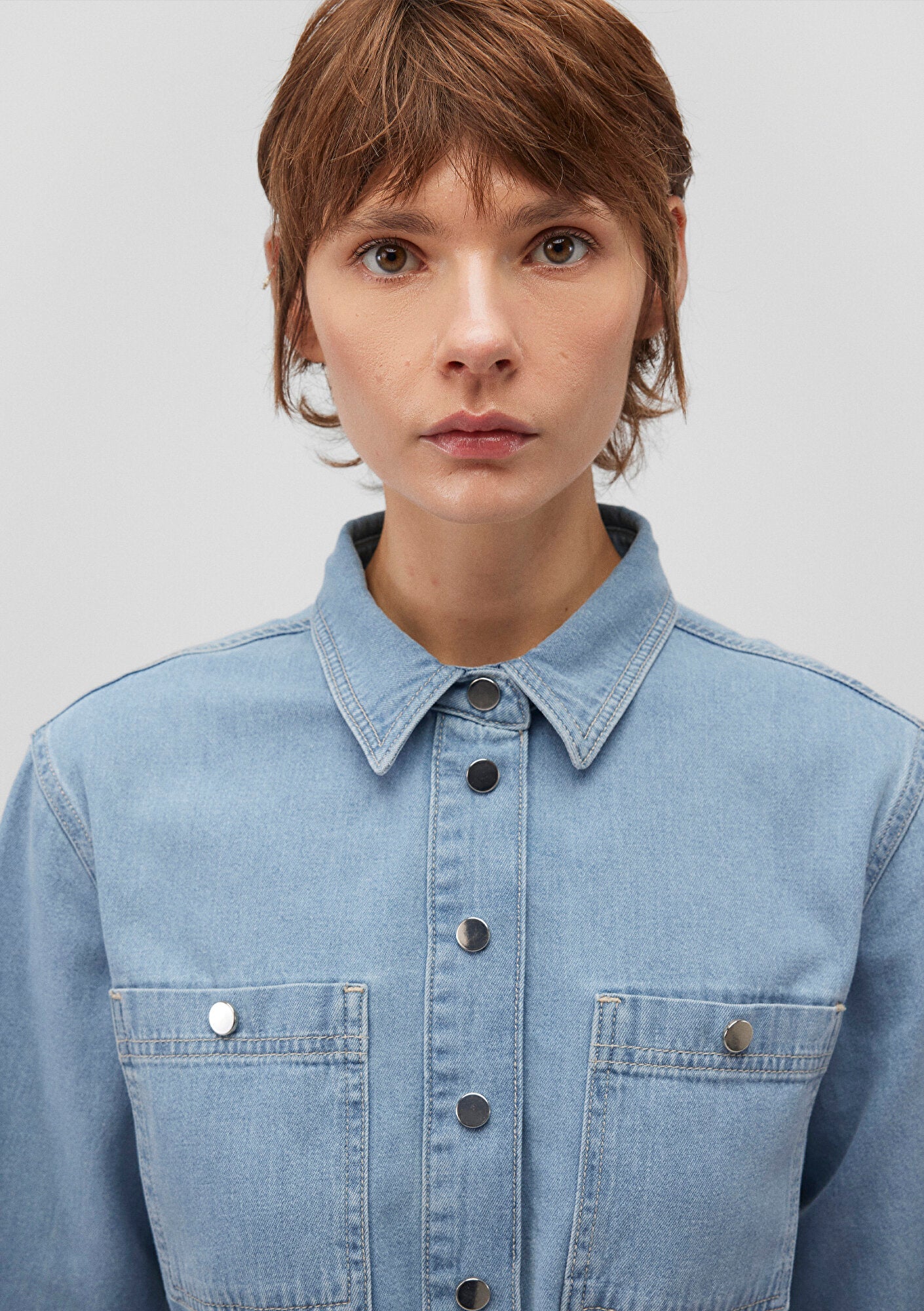 Bridget Light Blue Gold Jean Dress