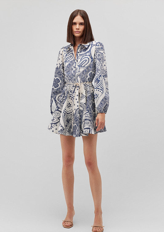 Printed Pleated Dress