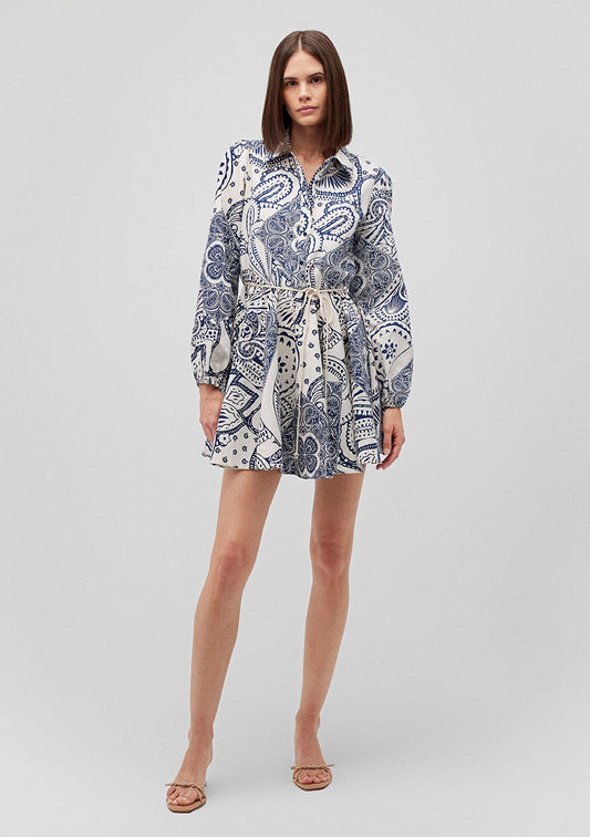 Printed Pleated Dress