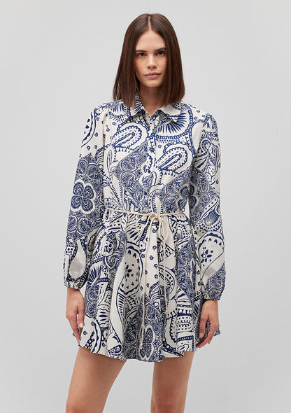 Printed Pleated Dress
