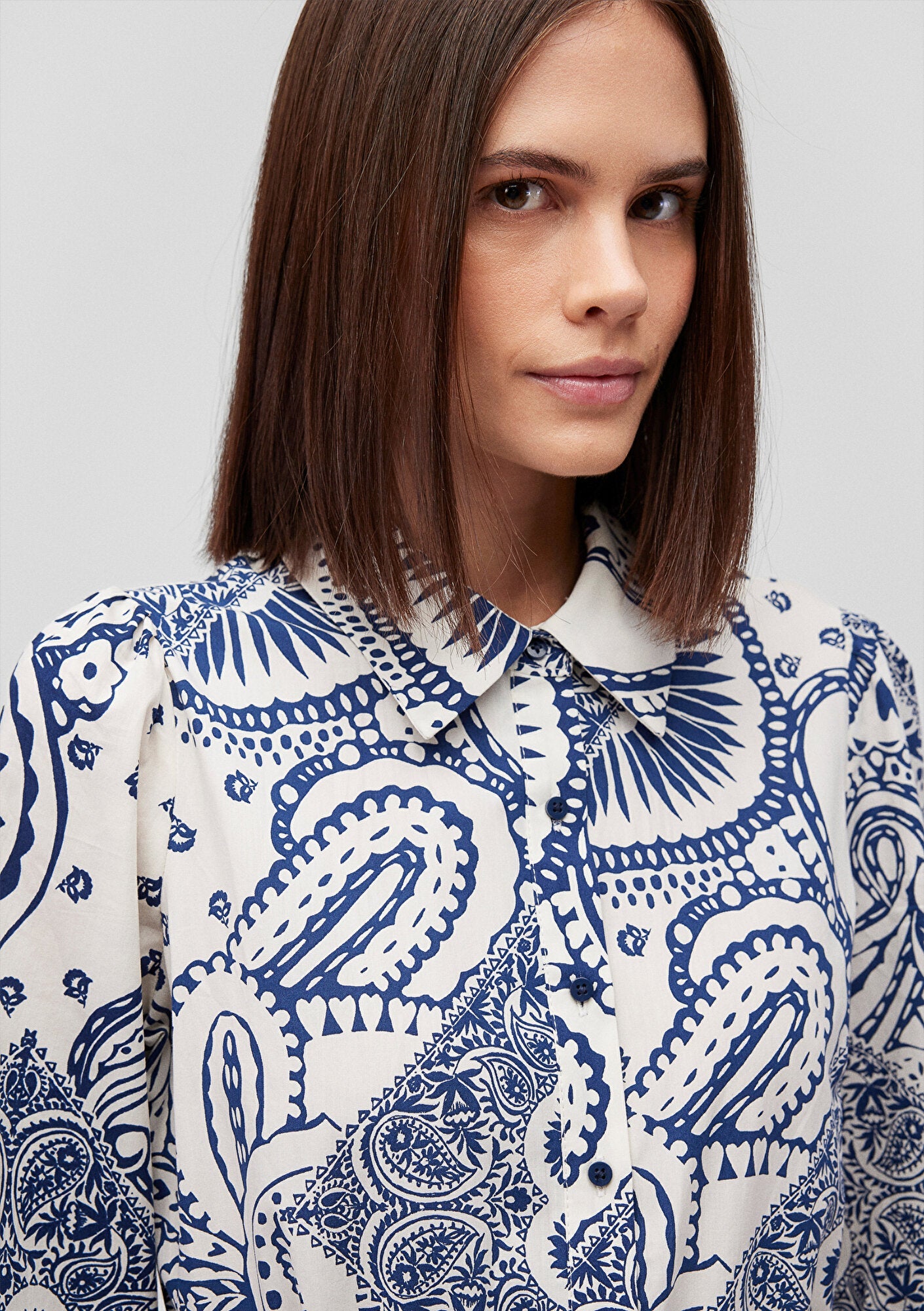 Printed Pleated Dress