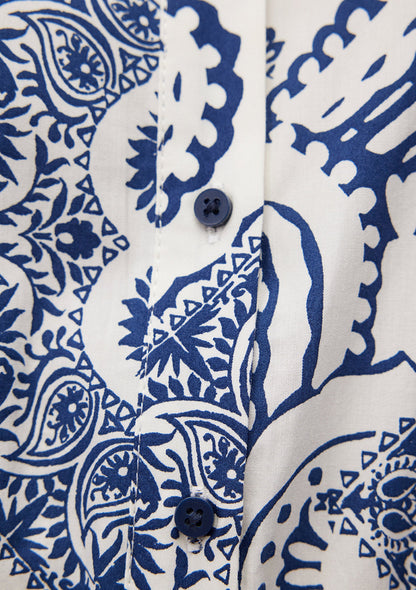 Printed Pleated Dress
