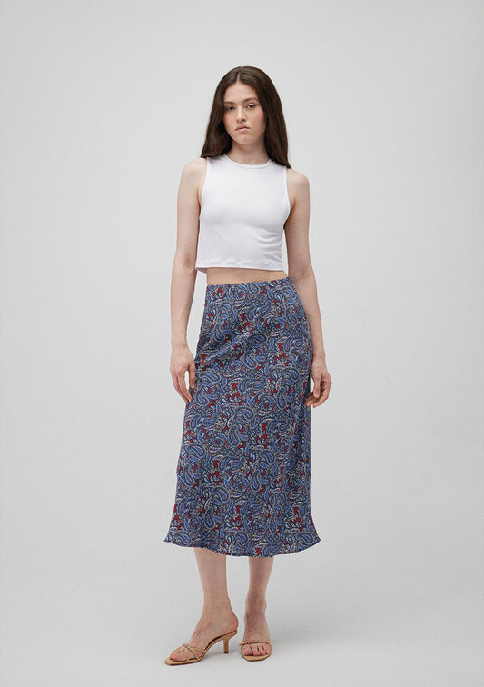 Printed Midi Skirt