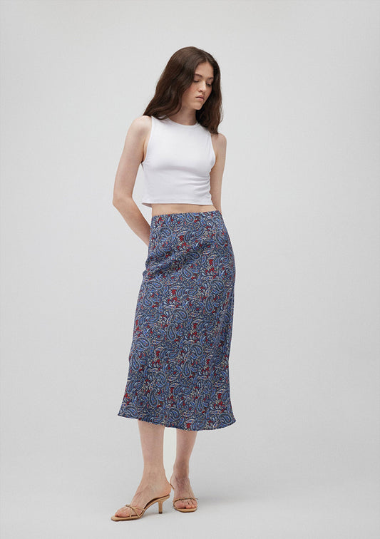 Printed Midi Skirt