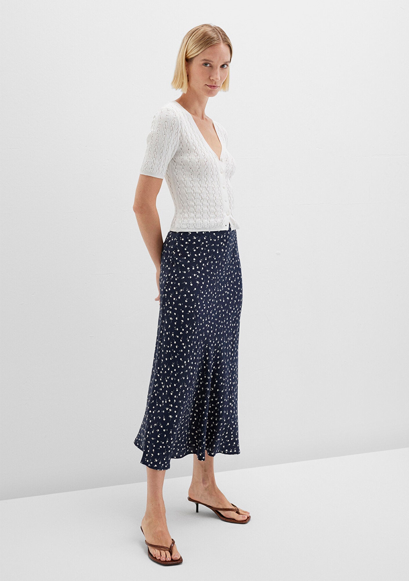 Blue Midi Skirt