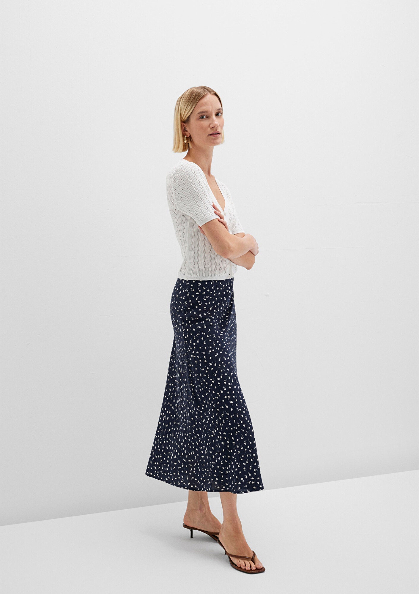 Blue Midi Skirt