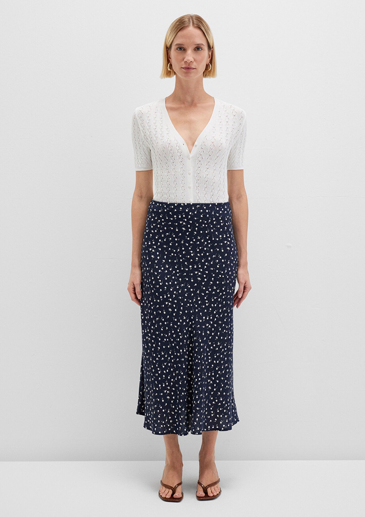Blue Midi Skirt