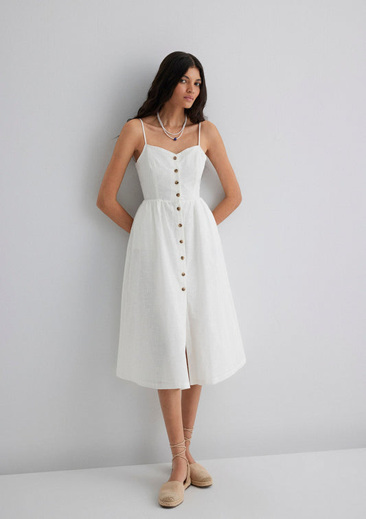 White Midi Dress
