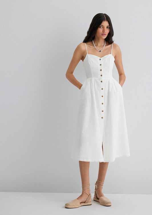 White Midi Dress