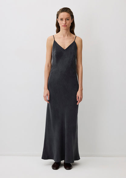 Black Tencel TM Lyocell Strap Dress