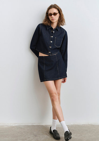Blue Mini Skirt