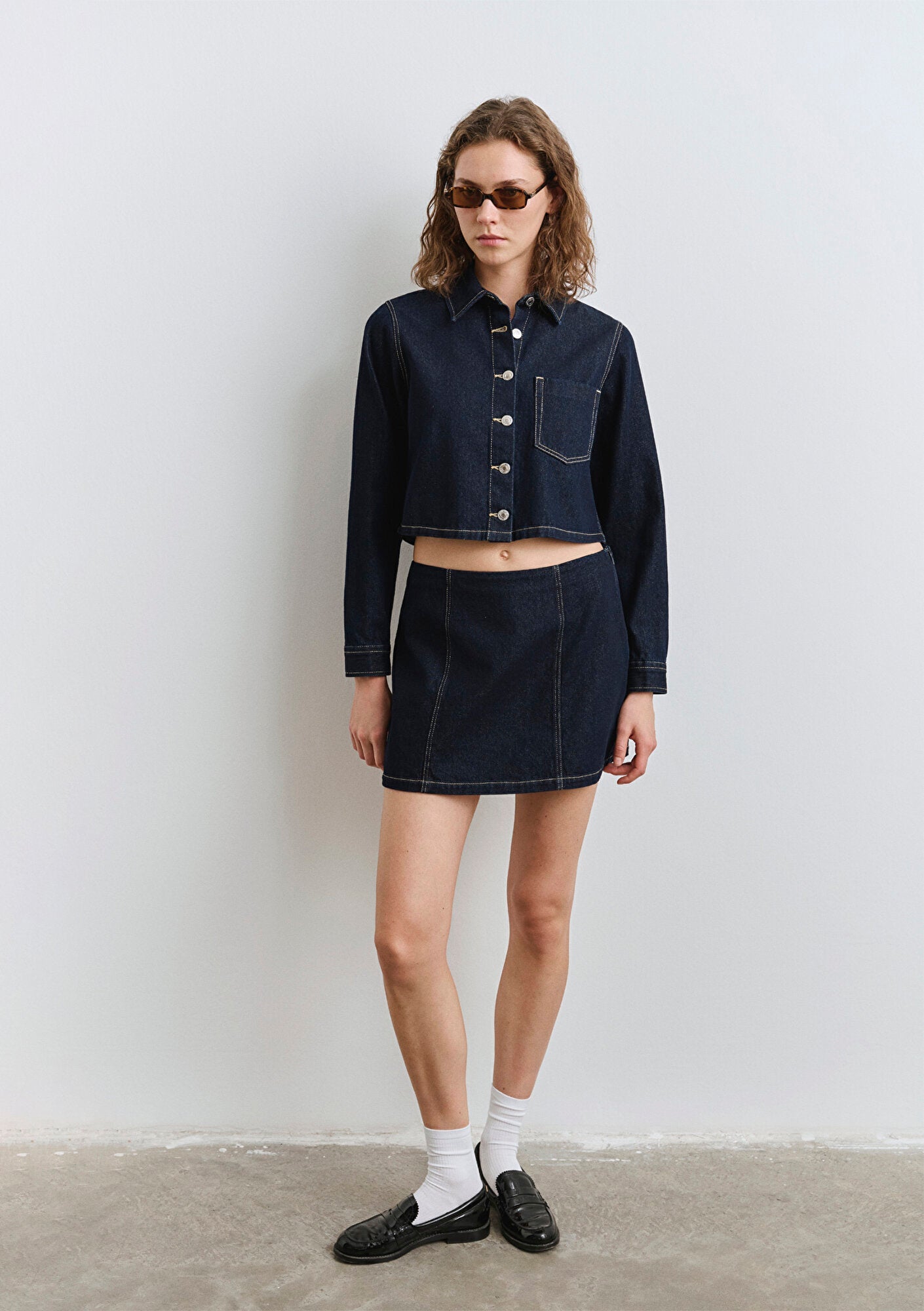 Blue Mini Skirt