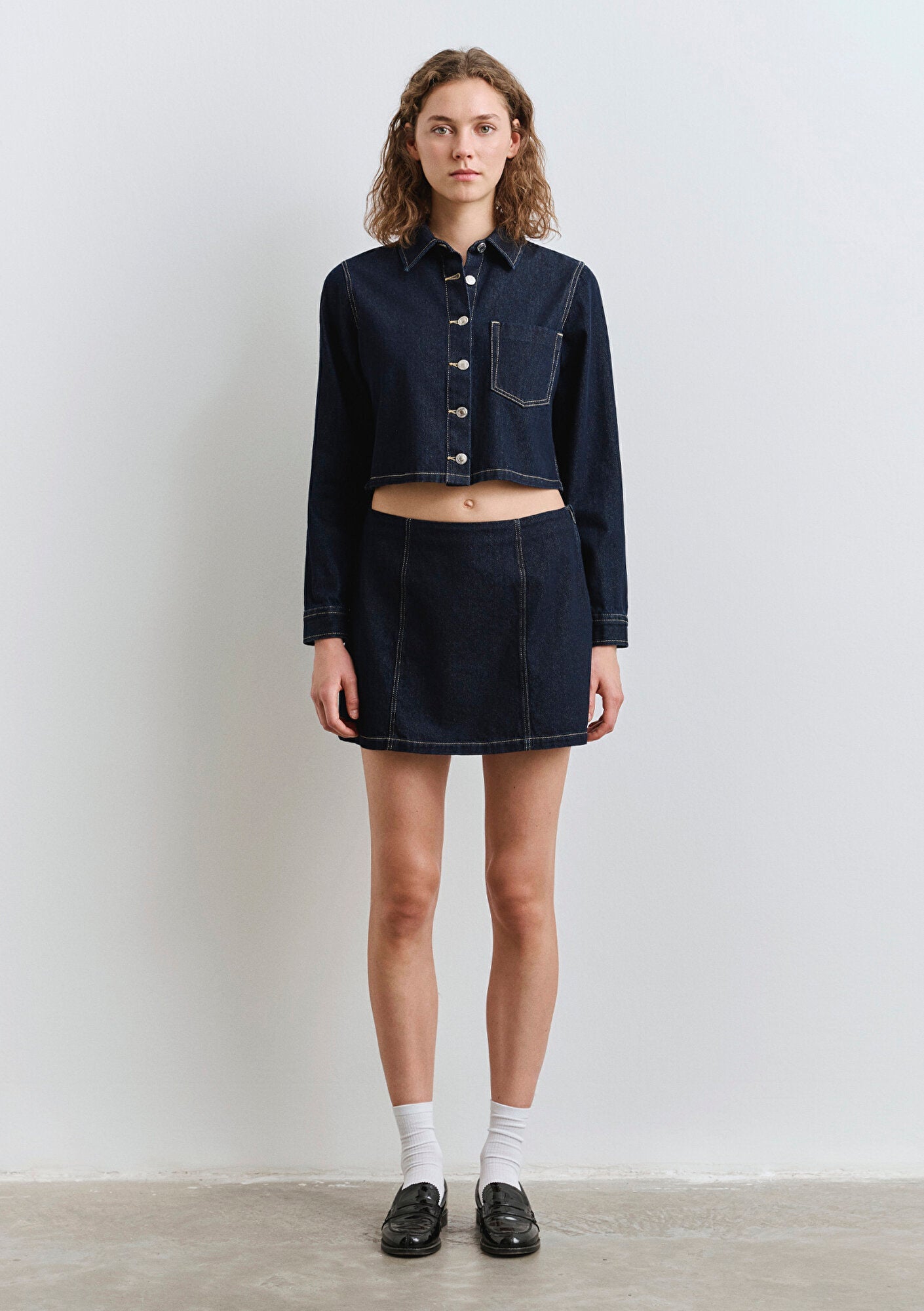 Blue Mini Skirt