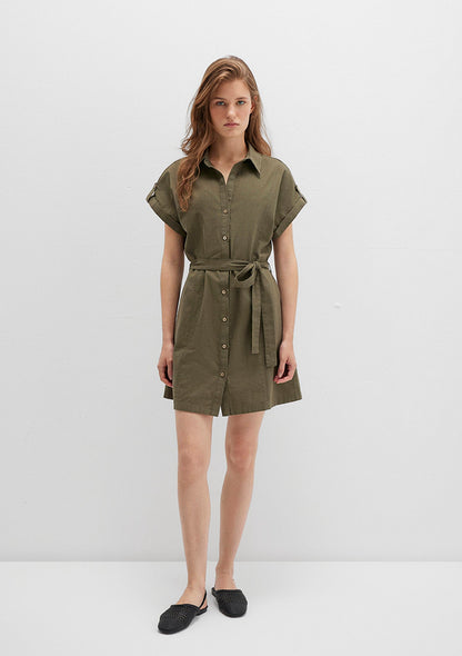 Khaki Shirt Dress