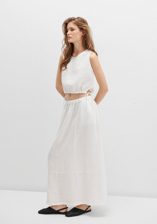 Tencel TM Lyocell Long White Skirt