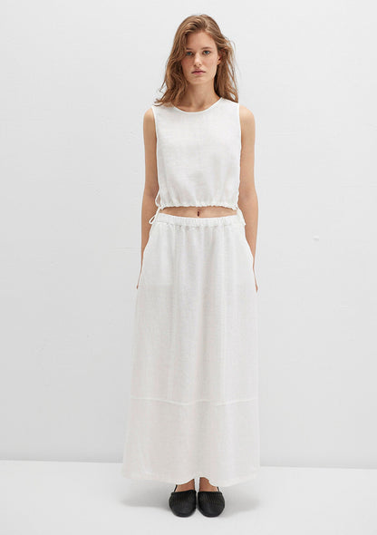 Tencel TM Lyocell Long White Skirt
